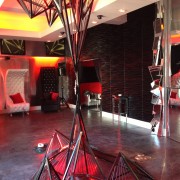 trio, printed graphics, printed carpet, stage, beck's, beer, sapphire, party, launch, event, beverly hills, furniture, 3d wall panels, los angeles, metal sculpture