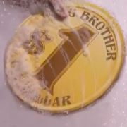 TRIO CNC-routed, printed graphics on 'Coin' prop - in play on 'Big Brother' Laundramat Challenge