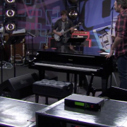 Cassadee Pope and Coach Blake Shelton in 360 rehearsal room hand-painted by TRIO