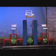 TRIO printed backdrop - 'Angry Birds' skit - Conan O'Brien