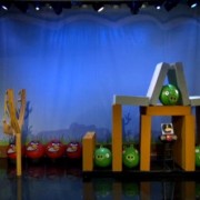 TRIO printed backdrop - 'Angry Birds' skit - Conan O'Brien