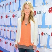 Christina Applegate in front of TRIO manufactured wall at LG event