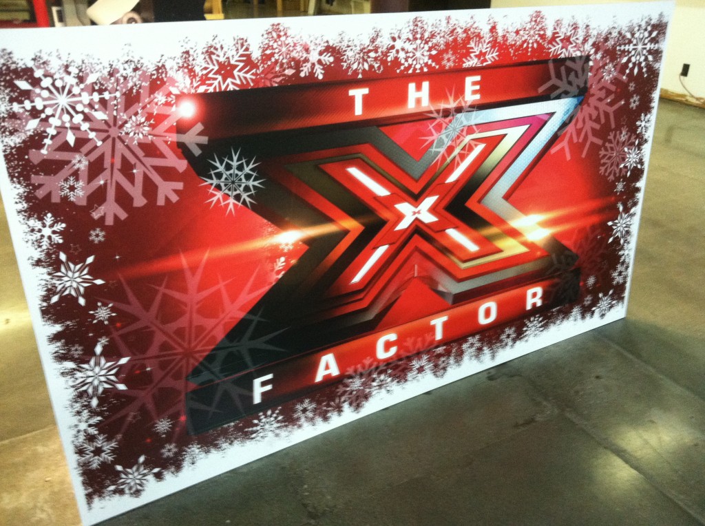 TRIO printed snowflake logos for X Factor