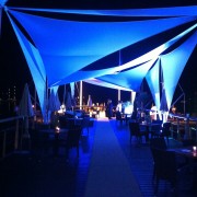 TRIO manufactured "booth" for Warner Bros. MIP COM - A beautiful night in Cannes
