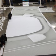 Big Bang's pre-show drop on the print studio floor at TRIO