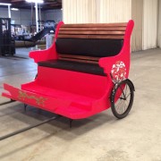 Fabricated and hand-painted rickshaw for The Three Stooges premiere