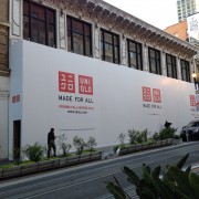 TRIO's grande-format printed graphics at Uni Qlo in San Francisco
