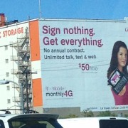 TRIO hand-painted T Mobile Advertisement in Los Angeles