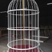 TRIO painted bird cage for CeeLo's rehearsal room - The Voice, Season 3