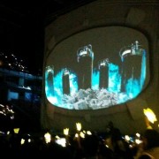 TRIO drop being projected on at Big Bang pre-show in Manila