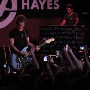 TRIO printed backdrop in Portland with Hunter Hayes