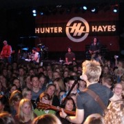 TRIO printed backdrop on tour with Hunter Hayes