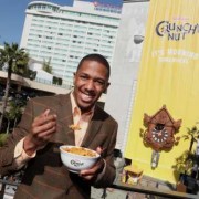 Nick Cannon in front of TRIO fabricated Cuckoo Clock