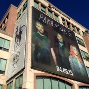 TRIO printed 'Paramore' scrim on The Pinnacle in Burbank