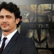 TRIO printed backdrop on red carpet - Planet of the Apes Premiere - James Franco