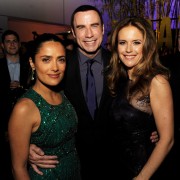 John Travolta, Kelly Preston, and Salma Hayak at Savages after-party