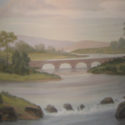 Hand-painted mural in private residence