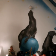 TRIO hand-painted circus animals for the nursery - The New Normal, Season 1