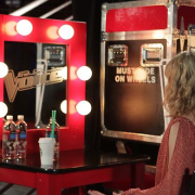 TRIO hand-painted make-up vanities with adhesive logo - The Voice, Season 3