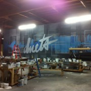 TRIO hand-painted backdrop, flooring for Duets with Kelly Clarkson