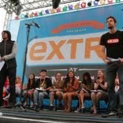 TRIO printed graphics on the WB presents Extra stage at Comic Con 2012